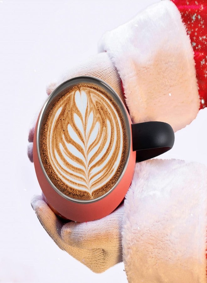 Ideus 16 oz Insulated Coffee Mug with Handle and Lid, Double Wall Stainless Steel Vacuum Thermal Coffee Mug, Travel Coffee Cup Thermal Cup for Home and Office, Jellyfish Red - Image 5