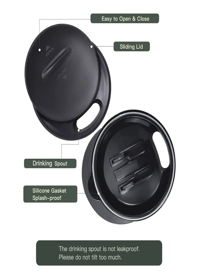 Ideus 16 oz Insulated Coffee Mug with Handle and Lid, Double Wall Stainless Steel Vacuum Thermal Coffee Mug, Travel Coffee Cup Thermal Cup for Home and Office, Jellyfish Red - Image 4