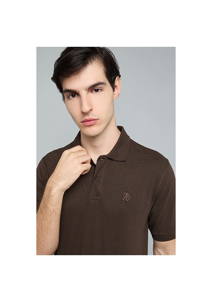 R&B Solid Polo T-Shirt with Short Sleeves - Image 4