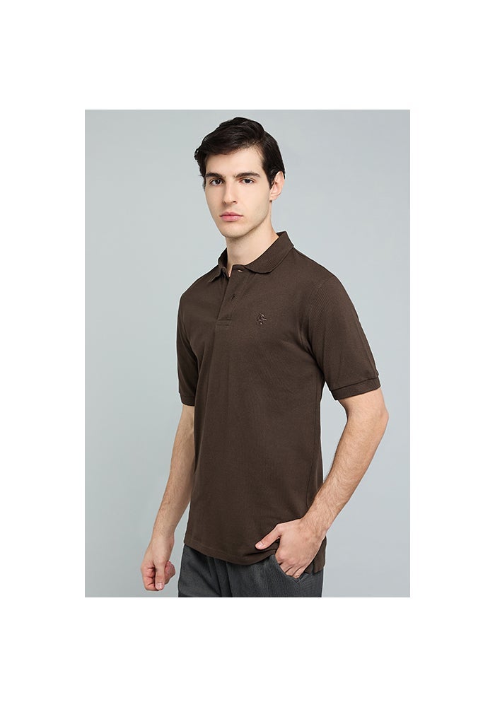 R&B Solid Polo T-Shirt with Short Sleeves - Image 3