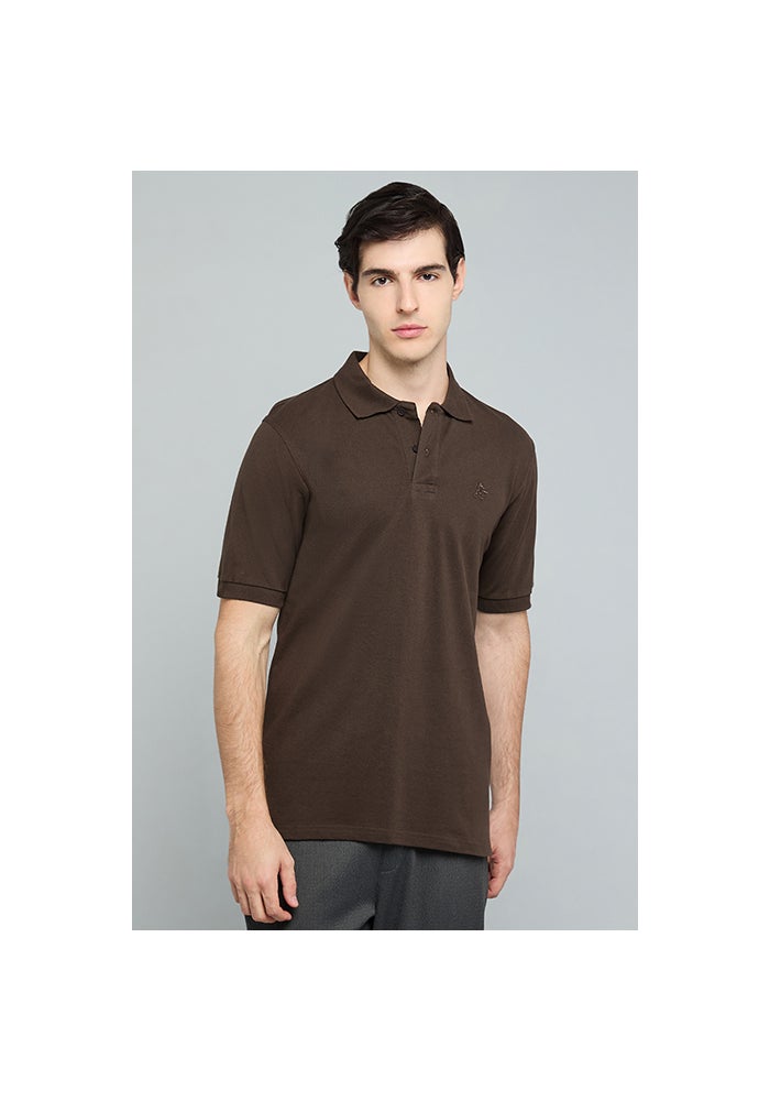 R&B Solid Polo T-Shirt with Short Sleeves - Image 1