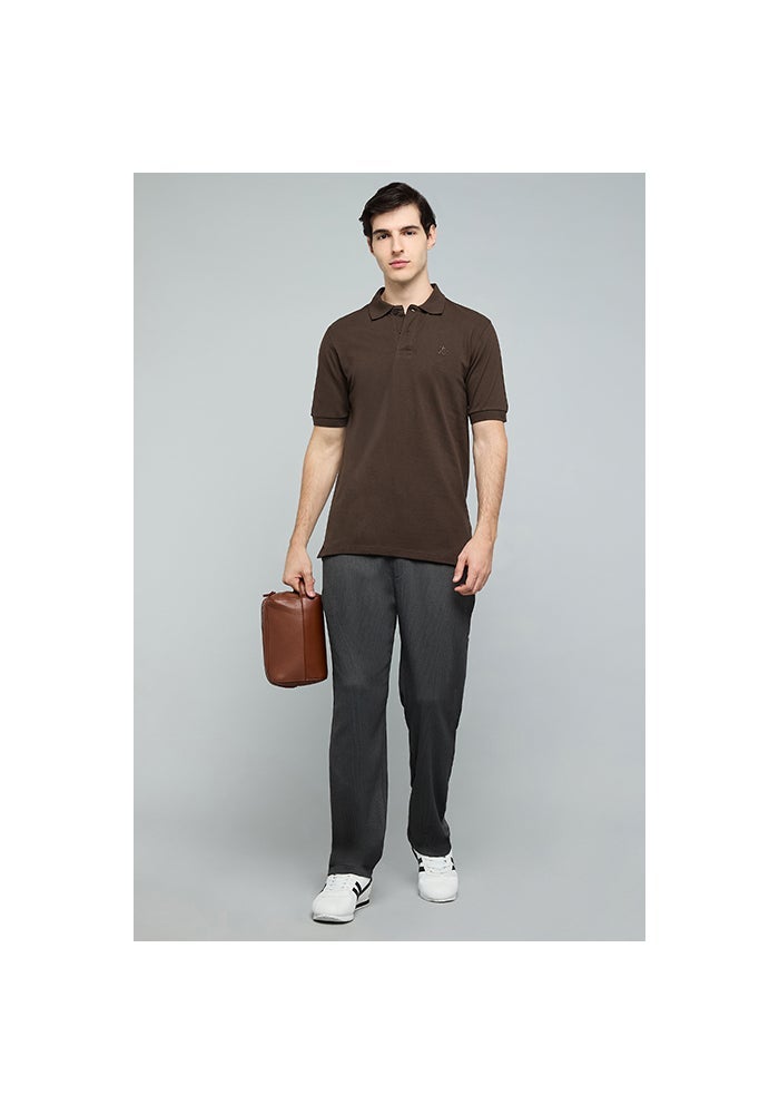 R&B Solid Polo T-Shirt with Short Sleeves - Image 2