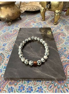 PSGT Tiger Eye & Hematite Mixed Natural Stone Unisex Bracelet 8 mm 