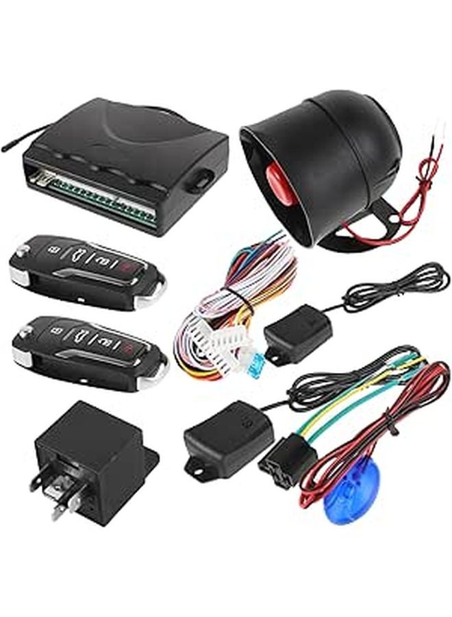 Universal Car Alarm Security Kit With Keyless Entry And Central Locking System - Image 1