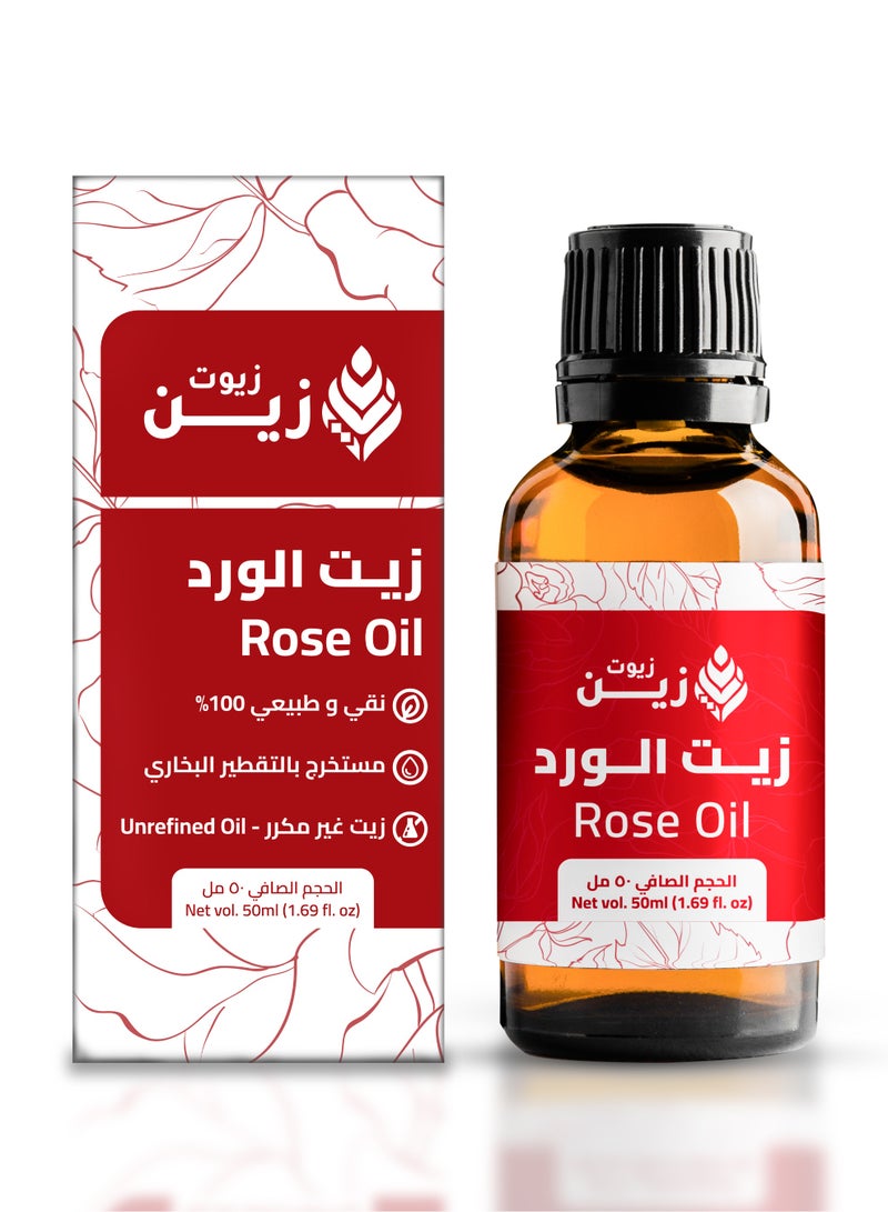 Zain Oils Unrefined Rose Oil 50ml | Skin Pigmentation & Wrinkle Remover - Image 1