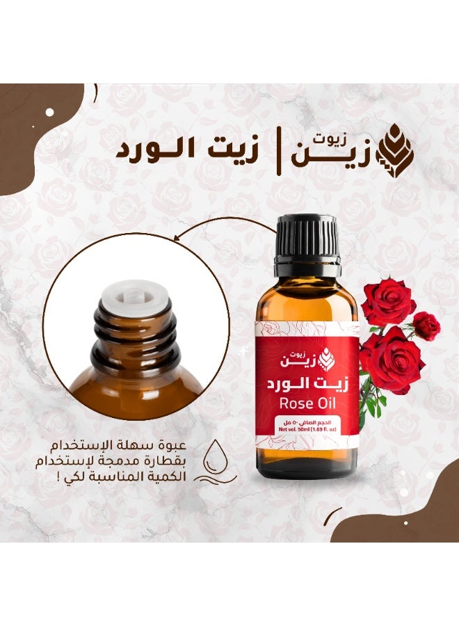Zain Oils Unrefined Rose Oil 50ml | Skin Pigmentation & Wrinkle Remover - Image 4