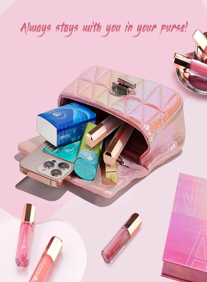 Color Nymph 16 PCS Lip Glosses Collection, Shimmery Lip Glosses for Women and Girls, Long Lasting Color Lip Gloss Set with Rich Varied Colors (Iridescent Pink) - Image 5