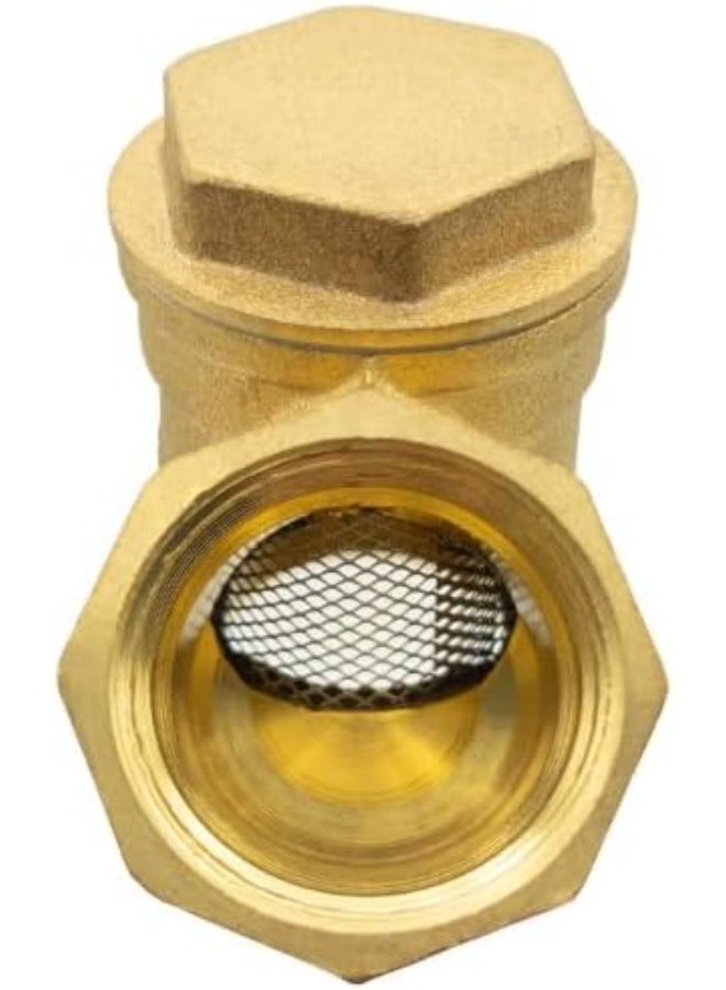 فلتر رواسب نحاسي مرفق فلتر مياه مع شبكه استنالس استيل قابل للفك والتنظيف والتركيب مقاس (1 بوصة)32 مم(لحماية الماتور والبلونة والمنزل من دخول الرواسب) - Image 4