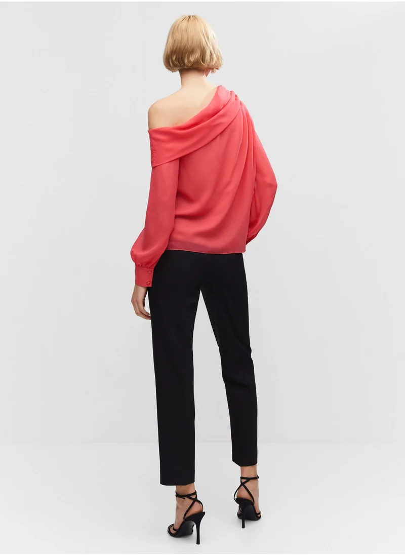 MANGO Asymmetrical Blouse