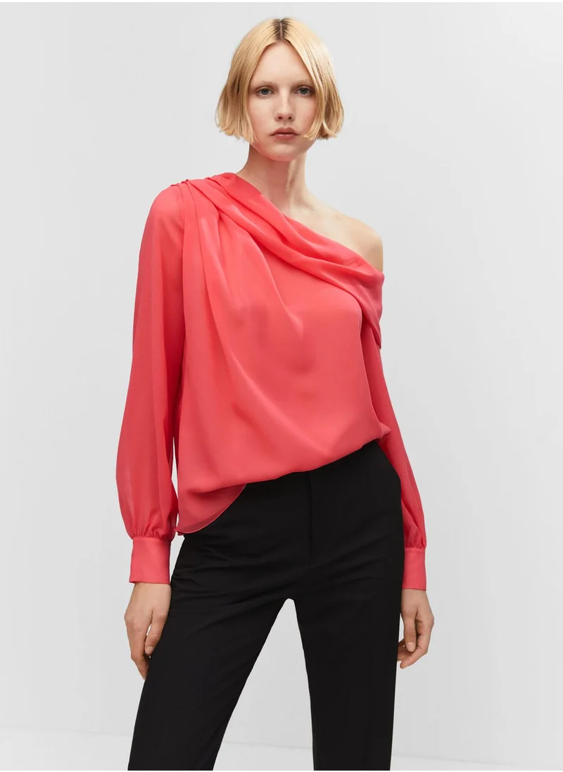 MANGO Asymmetrical Blouse