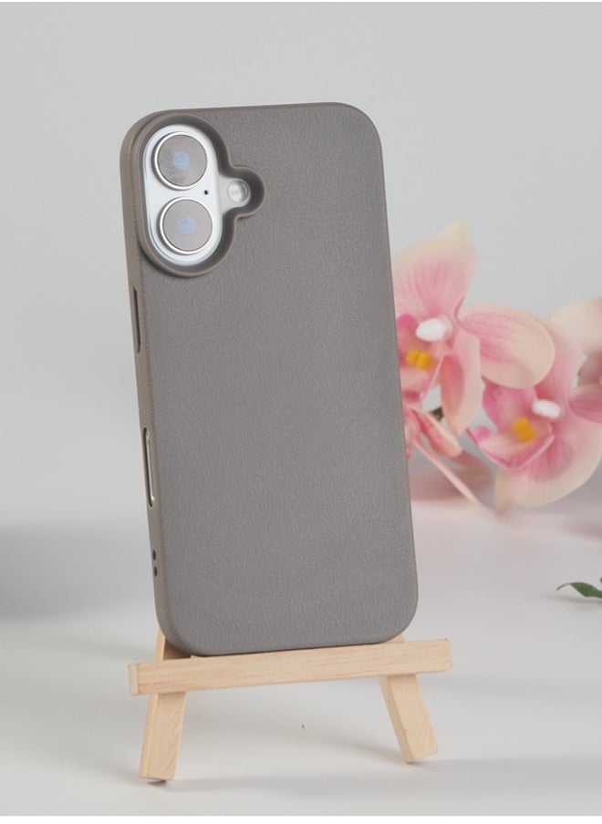 ShebSheb Faux Leather Texture Phone Case Compatible with iPhone 16 Plus,Slim TPU Soft Shockproof Protective Case  - Image 2