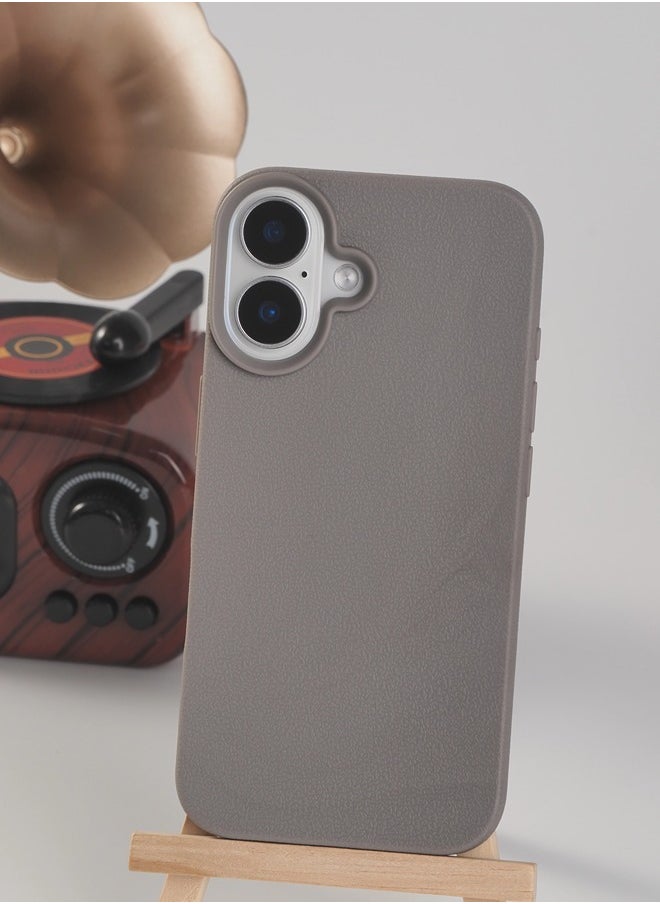 ShebSheb Faux Leather Texture Phone Case Compatible with iPhone 16 Plus,Slim TPU Soft Shockproof Protective Case  - Image 3