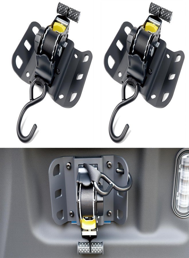 BCJCLTS 2PCS Retractable Ratchet Straps for 2015-2025 Ford F150, Retractable Tie Down Straps 10 Ft Self Retracting Tie Down, Super Duty Ford F150 Accessories - Image 1