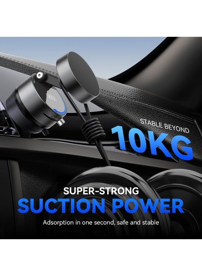 SUKILO Vacuum Magnetic Suction Phone Holder - 360° Adjustable Foldable Suction Cup Car Mount, Hands-Free Cell Phone Holder for Car, Gym, Mirror & Smooth Surfaces, Compatible with iPhone 16/15/14/13/12 Series - Image 4