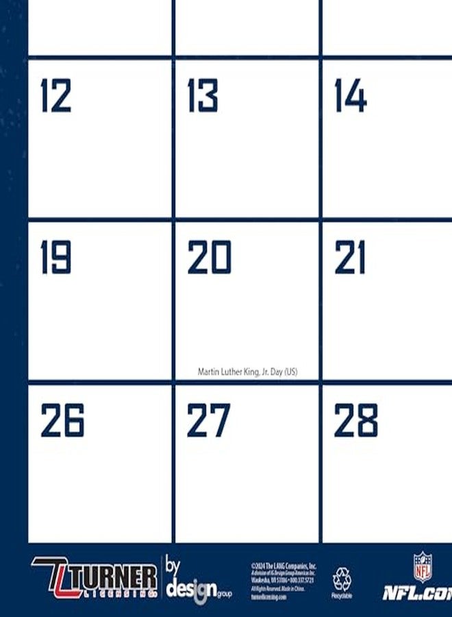 Turner Licensing TURNER SPORTS New England Patriots 2025 22x17 Desk Calendar (25998061543) - Image 3