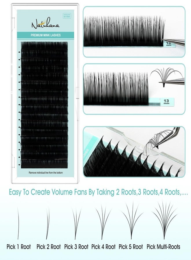 NATUHANA Round Eyelash Extension 0.07mm C Curl 10mm Single Size Tray Classic Volume Matte Black Individual Lashes 16 Rows, Professional Supplies for Lash Techs(10mm, 0.07 C) - Image 4
