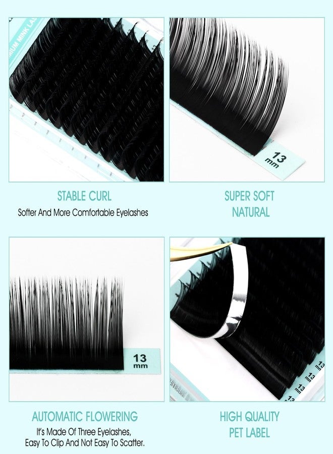 NATUHANA Round Eyelash Extension 0.07mm C Curl 10mm Single Size Tray Classic Volume Matte Black Individual Lashes 16 Rows, Professional Supplies for Lash Techs(10mm, 0.07 C) - Image 5