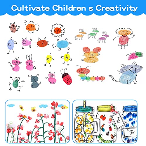 MoloTAR Craft Large Ink Pad Stamps Partner Diy Color,8 Colors Rainbow Finger Ink pad for kids (pack of 8) - Image 5