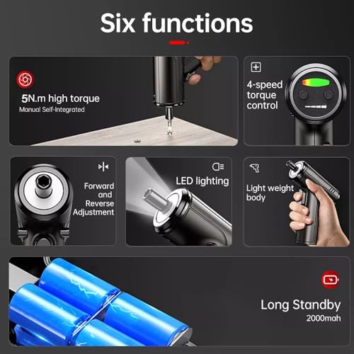 SHOPOBOX 4.2V 10 in 1 Electrical Screwdriver Set USB Rechargeable 2000mah 4 gear Adjustment Power Dril Multi-function Disassembly Torque Repair Tool Kit - Image 2