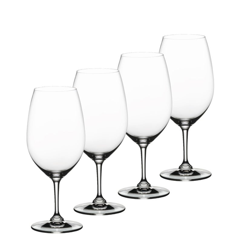 Nachtmann Vivino Bordeaux Glass | Set of 4 Wine glasses 20.6 Ounce Crystal Clear Glass | White or Red Wine Glass Set with Long Stem | Ideal for Tasting Cabernet, Pinot Noir, Bordeaux | Dishwasher Safe - Image 1