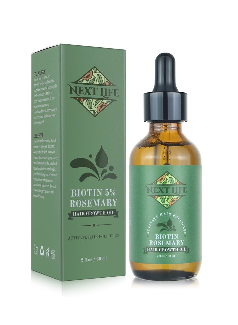 Next Life Rosemary Essential And Hair Strengthening Oil for Hair Growth and Thinning Hair & Anti Hair fall Oil for All Hair Types - Image 1