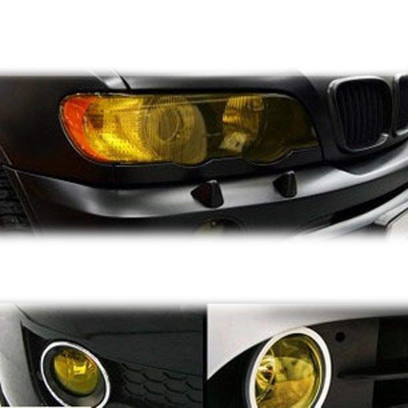 KOMAS 12â€ X 48â€ Tint Vinyl Film Sticker Sheet Roll for Car Headlight, Tail Lights, Fog Lights with Squeegee + Cutter (Glossy Yellow) - Image 5
