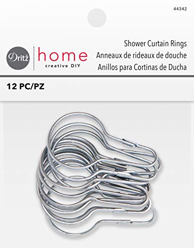 Dritz Dritz 44342 Shower Curtain Rings, 2-3/4 by 1-1/2-Inch, 12-Pack - Image 1