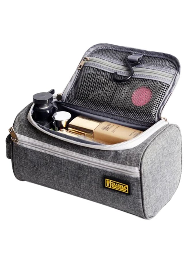 NIBEMINENT Toilet Organiser Suitcase Roll Wash Cosmetics Toiletry Bag Grey - Image 2