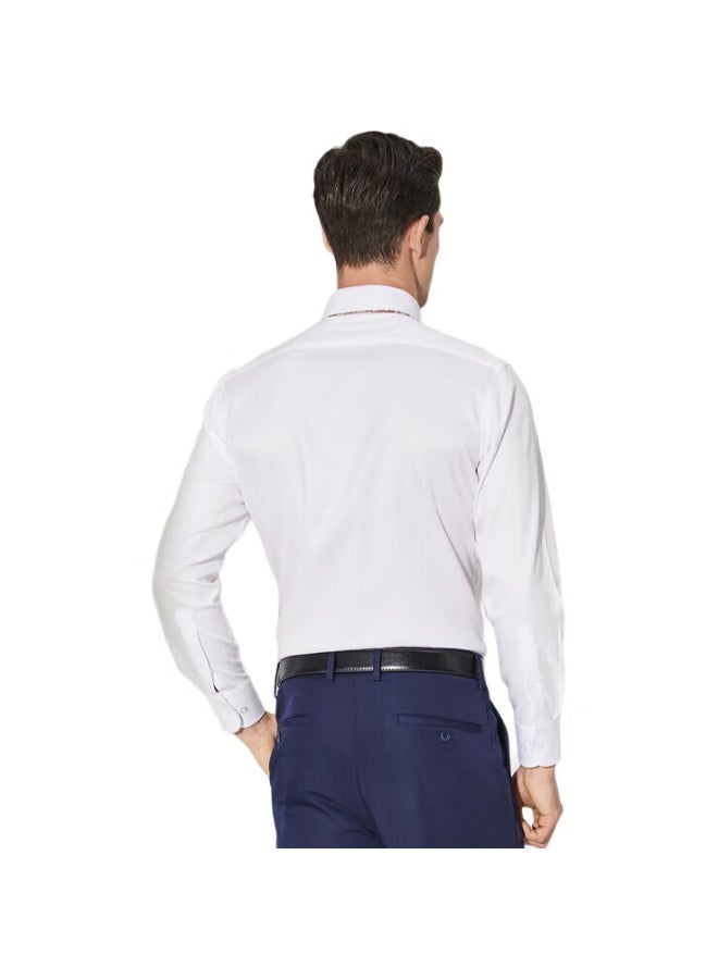 YOUNGOR Men'S Shirt Spring And Autumn Casual Formal Shirt For Young Men, Yldp10171Bja, White, Size 44 - Image 2