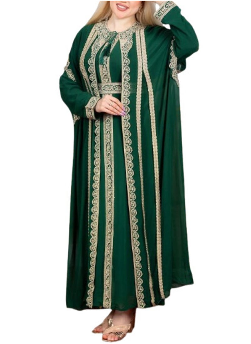ماركة غير محددة عبايه ذهب الخامه شيفون مبطن ليكرا مقاس وان سايز يلبس الي 95 كيلو من GAMAL SONS FOR ABAYA  - Image 1