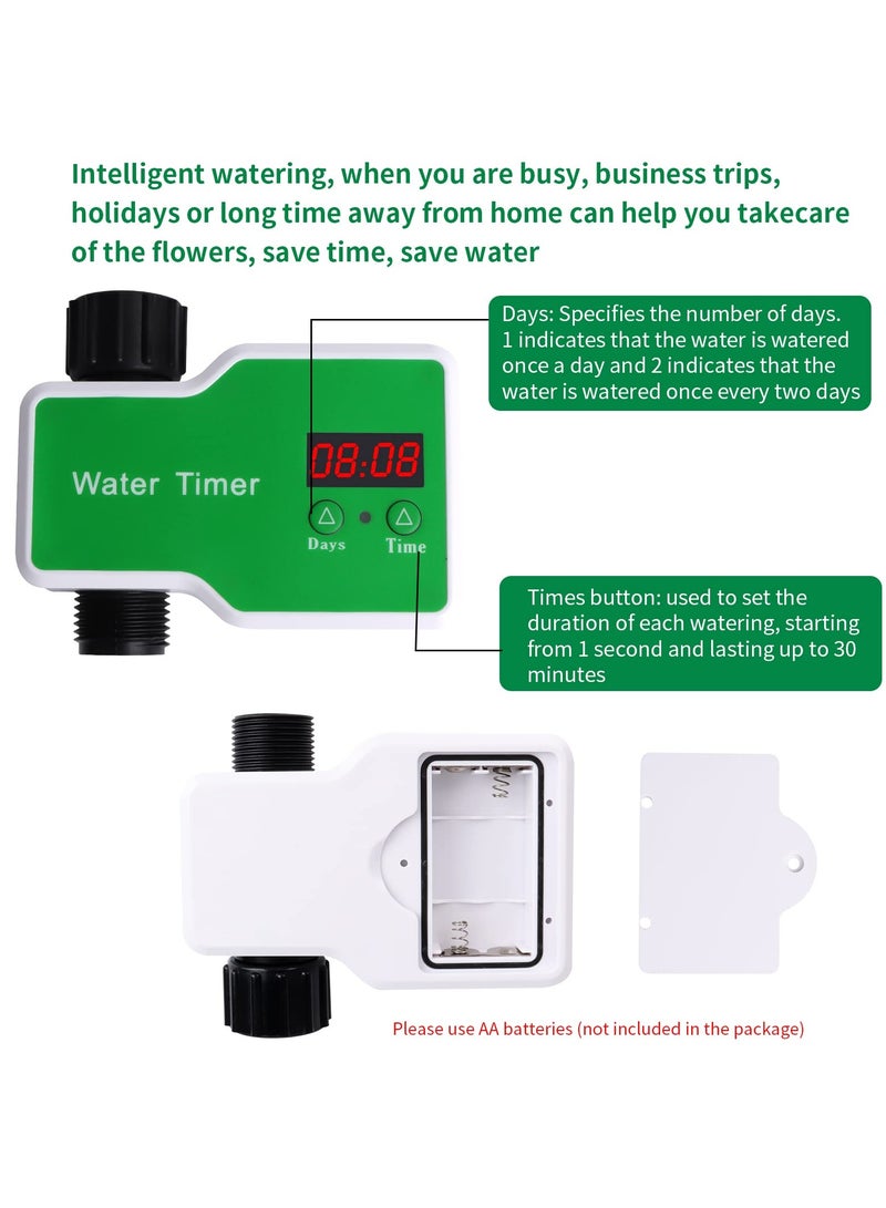 SOLARAE Automatic Drip Irrigation Kit, Automatic Watering System for Plants with Sprinkler, PVC Hose, Timer and Drippers, Programmable Water Timer for Outdoor Plants/Potted Plants/Yard - Image 3