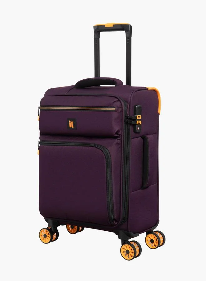 It BURGUNDY Solid Softcase Trolley Bag With Retractable Handle - 20 Inches Check-In Bag for Women | Best Price UAE