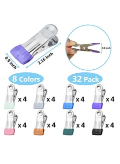 Oasisgalore 32 Pack Heavy Duty Clothes Clothing Pins Clothespins Multipurpose Metal Clips for Clothes, Snack, Photo  - Image 2