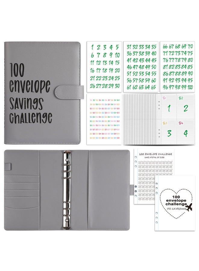 HONGYANG Envelope Challenge Binder Couple's 100-day Challenge Saving Savings Hand Account Notebook - Image 1