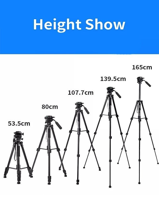 Jmary KP-2599 Professional Aluminium Tripod with Monopod ‚Äì Lightweight & Durable Camera Tripod for DSLR, Video, and Photo Use ‚Äì Adjustable Height with Quick-Release Plate ‚Äì Stable & Portable Design Ideal for Photography, Videography, and Outdoor Shooting - Image 2