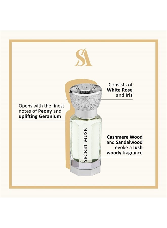 SWISS ARABIAN مسك سري - منتجات فاخرة من دبي - زيت عطر شخصي طويل الأمد ومدمن - رائحة مغرية، توقيع عطر - العطر الفاخر للعربية - 0.4 أونصة - Image 2