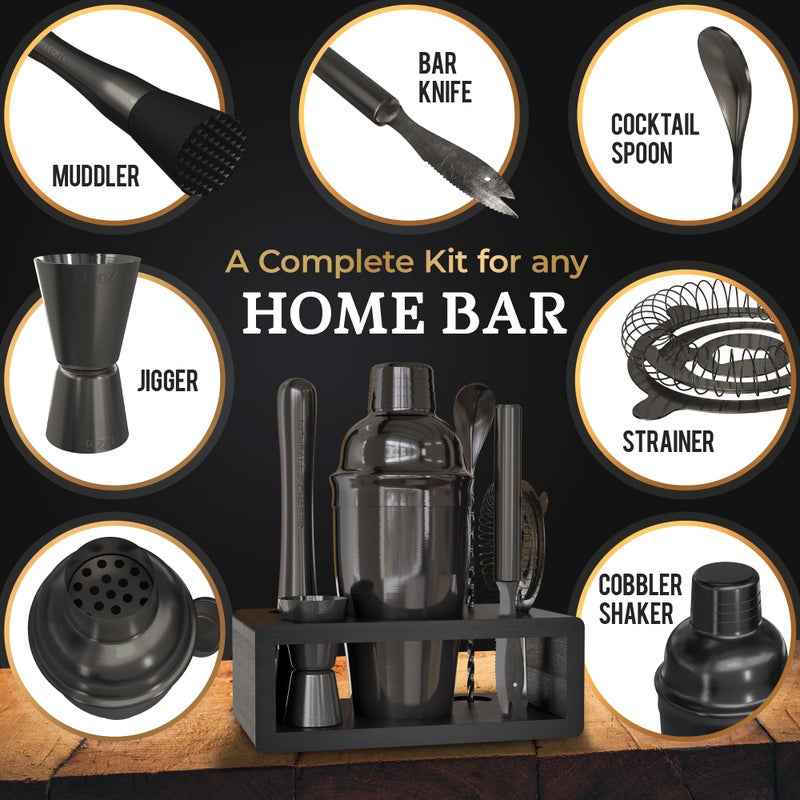 Highball  Chaser Highball & Chaser Cocktail Shaker Set: Bartender Kit for Home Bar Mixology Cocktail Bar Set Plus E-Book with 30 Recipes - Image 4