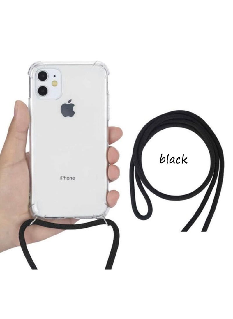 Generic - Cases Cover with Lanyard Strap Cord Chain for iPhone 12 Pro Case Mobile Phone Cross body Necklace Stylish Hang Holder - Image 1
