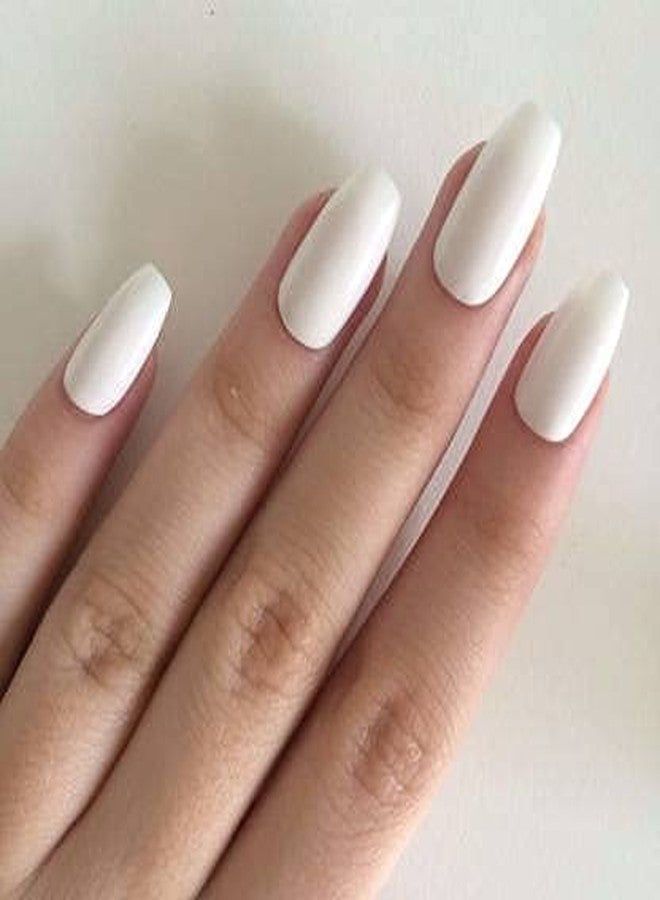 ALVRIO 100 Pc Nail Tip Artificial Curve Tips Fake Nails With 3 Glue Bottles & Tip Guide (White) - Image 4