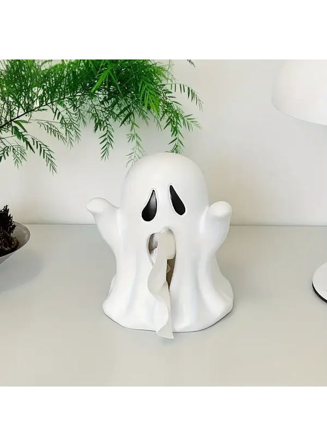 Ghost Style Resin Tissue Box Holder Home Desk Decor Handcrafted Gift - Image 3