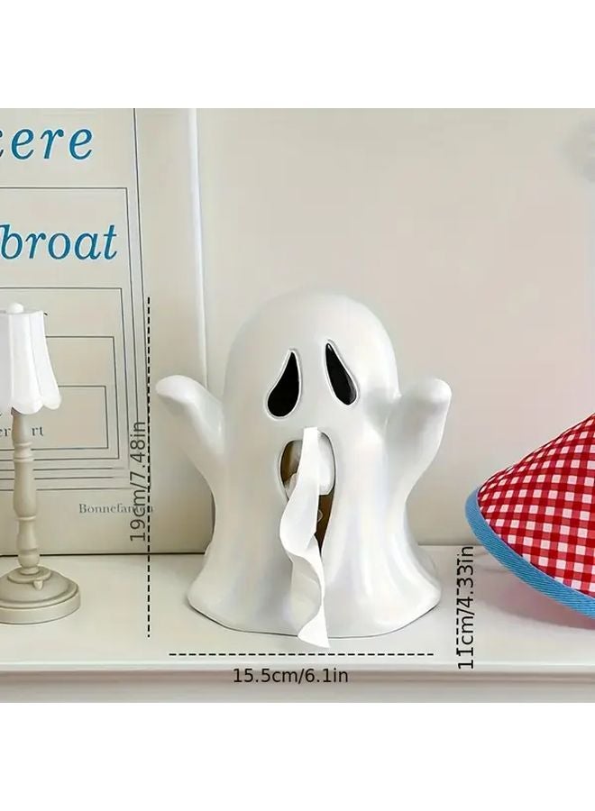 Ghost Style Resin Tissue Box Holder Home Desk Decor Handcrafted Gift - Image 4