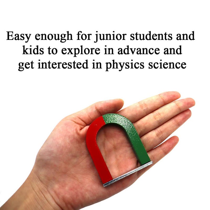 AOMAG ® 2.36" U-Shaped Alnico Horseshoe Magnet w/Red & Green Painted Poles - Image 3