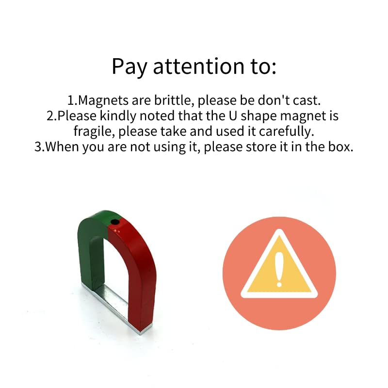 AOMAG ® 2.36" U-Shaped Alnico Horseshoe Magnet w/Red & Green Painted Poles - Image 4