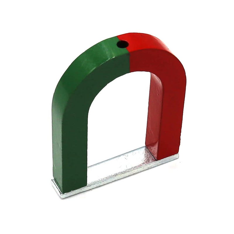 AOMAG ® 2.36" U-Shaped Alnico Horseshoe Magnet w/Red & Green Painted Poles - Image 1