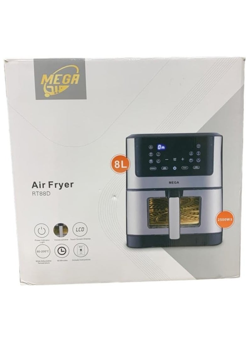MEGA - Mega Air Fryer Without Oil, 8 Liter, 2500 Watt - Digital - Image 1