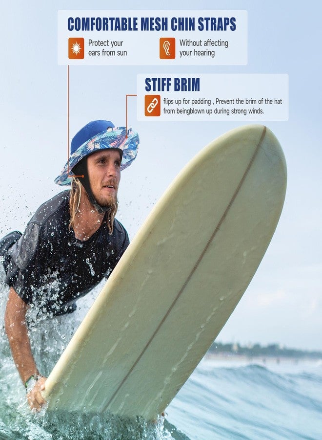 Tontron Surf Bucket Hat with Chin Straps and Neck Flap for Surfing, Kayaking,SUP, and Watersports (US, Alpha, Small, Liberty) - Image 3