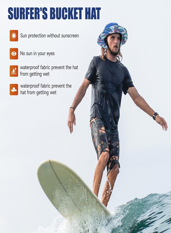 Tontron Surf Bucket Hat with Chin Straps and Neck Flap for Surfing, Kayaking,SUP, and Watersports (US, Alpha, Small, Liberty) - Image 2