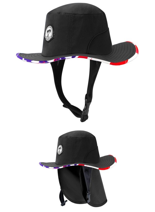 Tontron Surf Bucket Hat with Chin Straps and Neck Flap for Surfing, Kayaking,SUP, and Watersports (US, Alpha, Small, Liberty) - Image 1