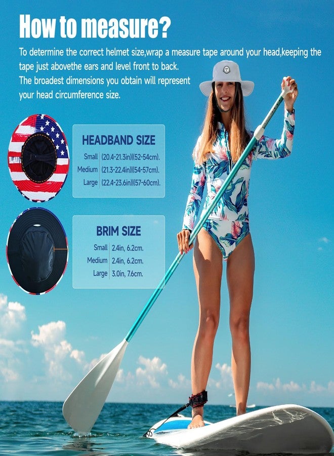 Tontron Surf Bucket Hat with Chin Straps and Neck Flap for Surfing, Kayaking,SUP, and Watersports (US, Alpha, Small, Liberty) - Image 5