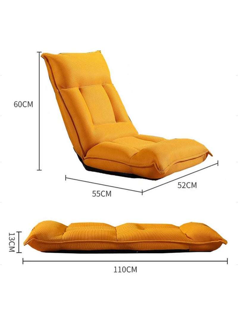 LIMOS Floor Chair Lazy Sofa Adjustable Padded Folding Chair with Back Support and Backrest Comfortable Chair - Image 3